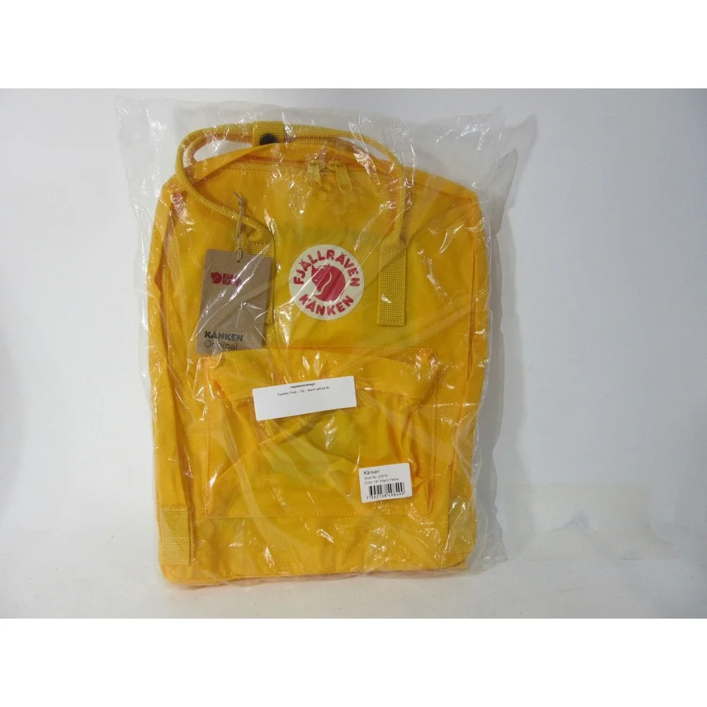Fjallraven Kanken Backpack Unisex 16L Warm Yellow New Classic 23510 Outdoor Bag
